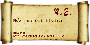 Mármarosi Elvira névjegykártya